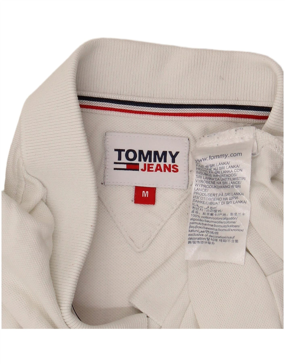 Polo da uomo Tommy Hilfiger in cotone bianco medio