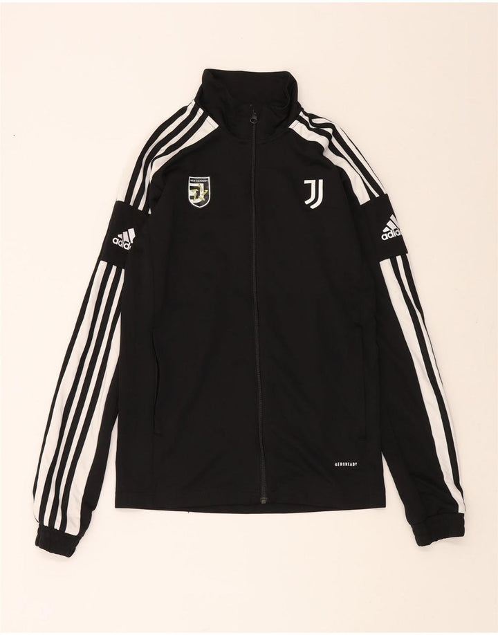 ADIDAS Mens Juventus Graphic Tracksuit Top Jacket Small Black Polyester