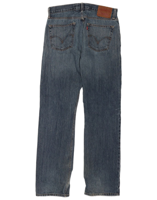 Levi's Uomo 514 Jeans dritti slim effetto consumato W32 L34 cotone blu