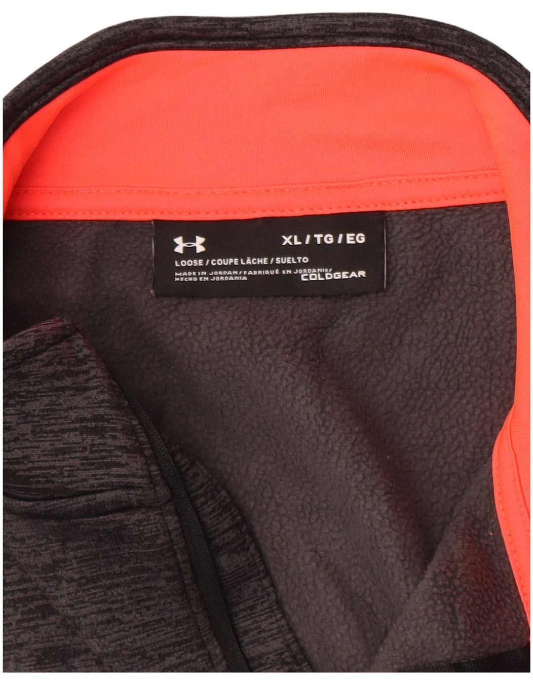 Felpa da uomo UNDER ARMOUR Cold Gear con zip e collo maglione XL grigio chiazzato