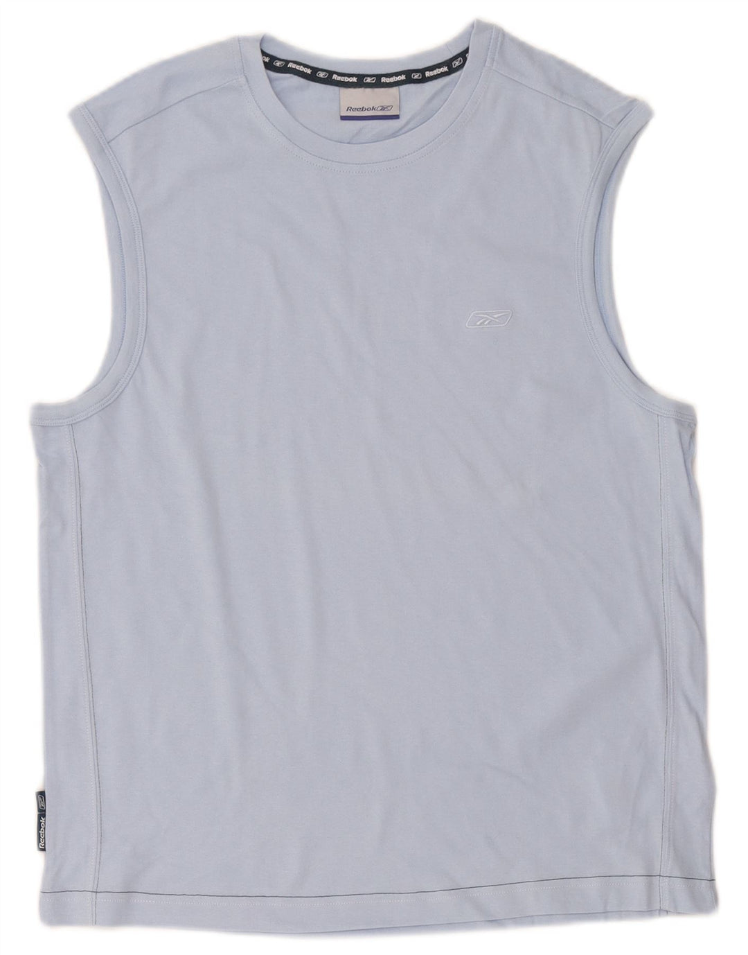 Canotta Reebok da uomo in cotone blu medio