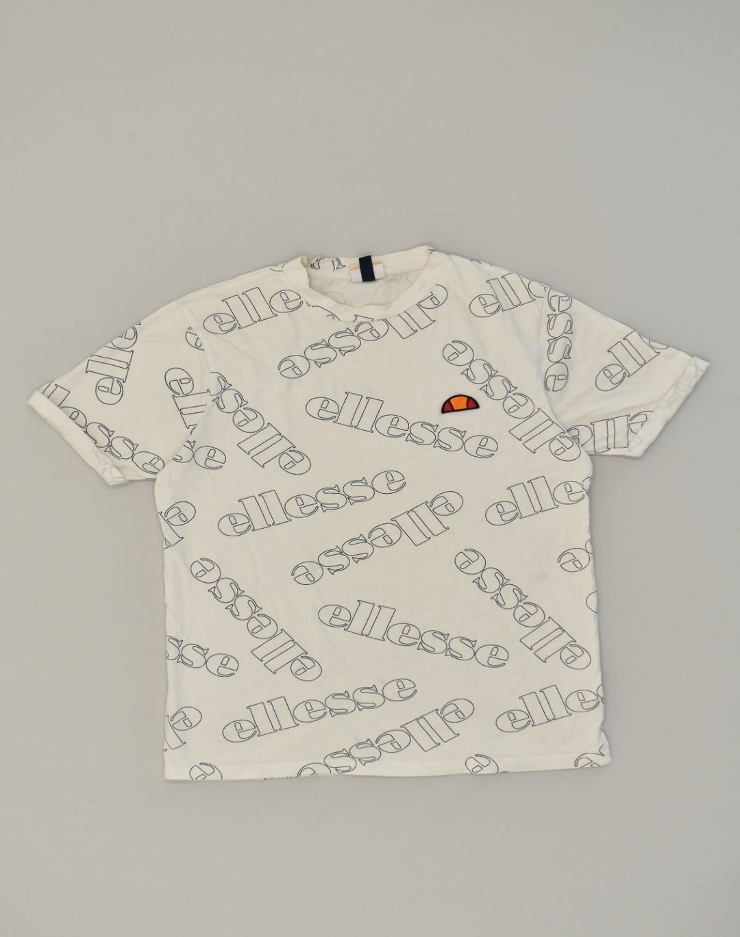 ELLESSE Womens Oversized Graphic T-Shirt Top UK 8 Small White Cotton | Vintage Ellesse | Thrift | Second-Hand Ellesse | Used Clothing | Messina Hembry 
