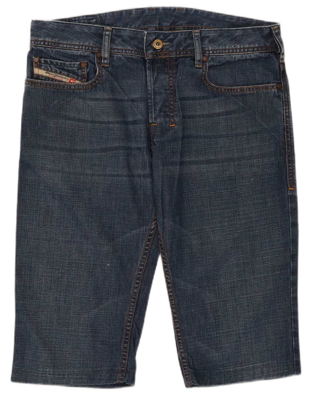 Pantaloncini di jeans da uomo Diesel W31 cotone blu medio