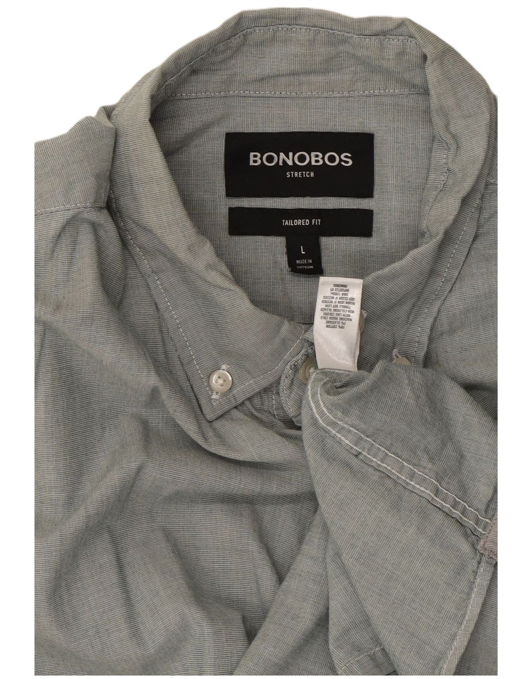 BONOBOS Camicia sartoriale da uomo grande in cotone grigio