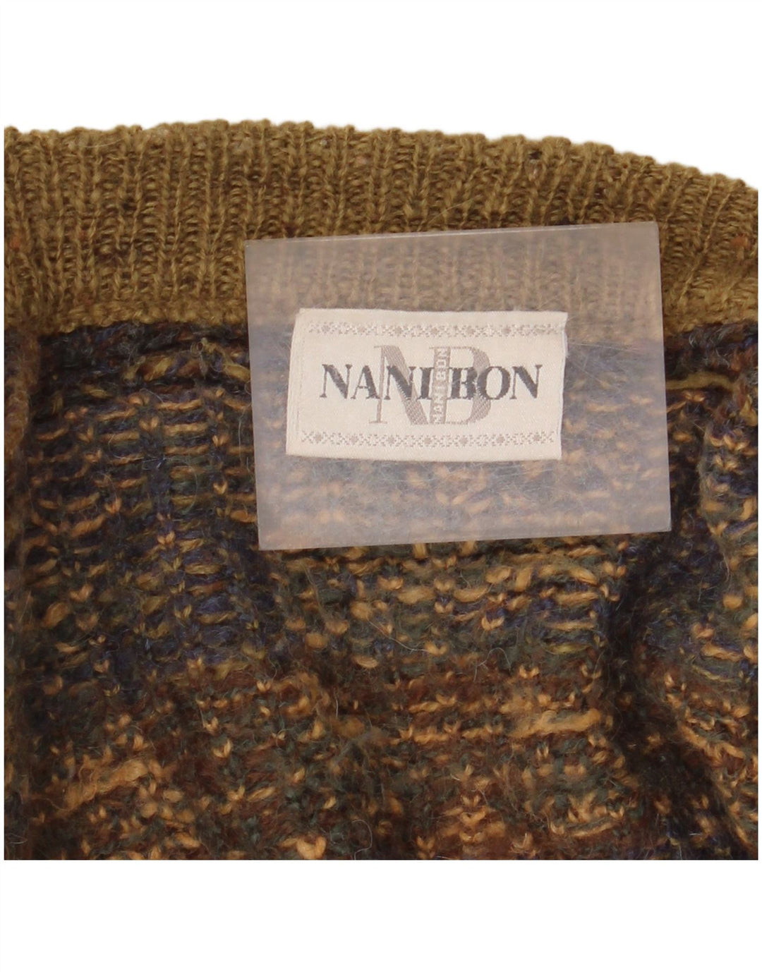 Maglione cardigan senza maniche da uomo NANI BON IT 52 Large Khaki Fair Isle
