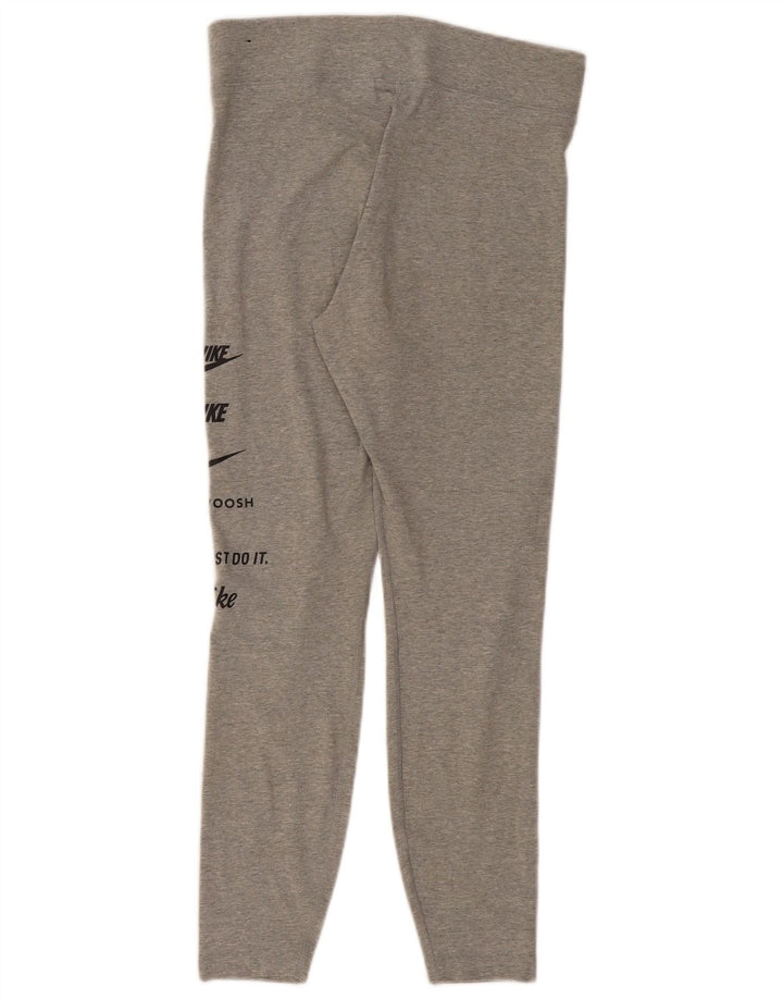 Leggings grafici da donna NIKE UK 14 grande cotone grigio