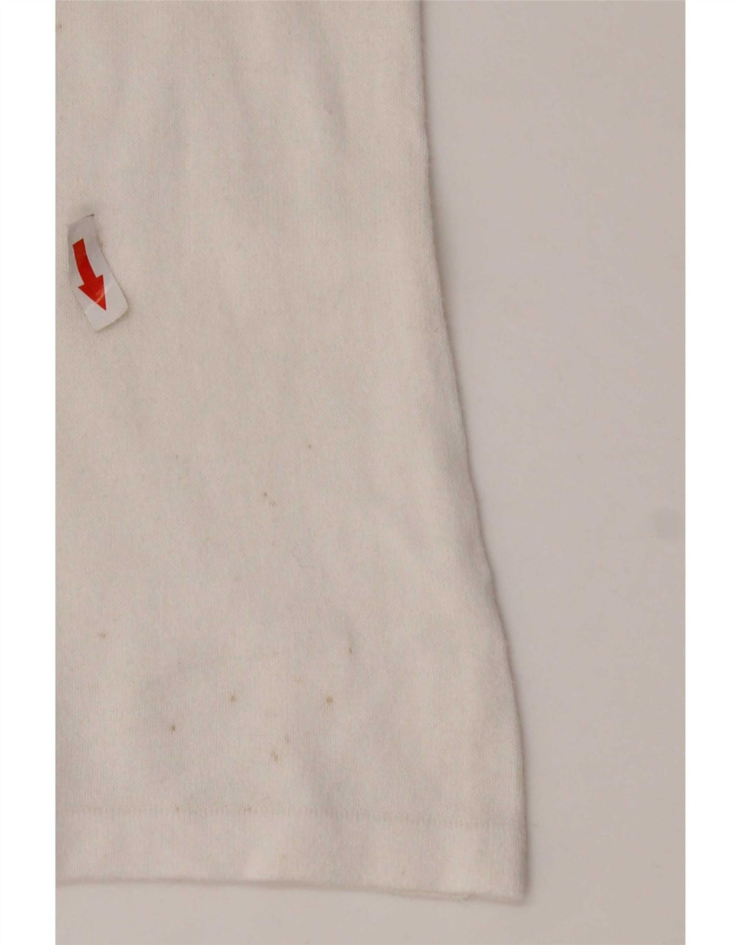Top da donna Benetton manica lunga UK 14 medio bianco