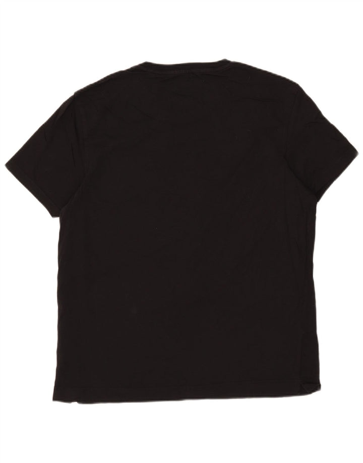 T-shirt Adidas da uomo Top media in cotone nero