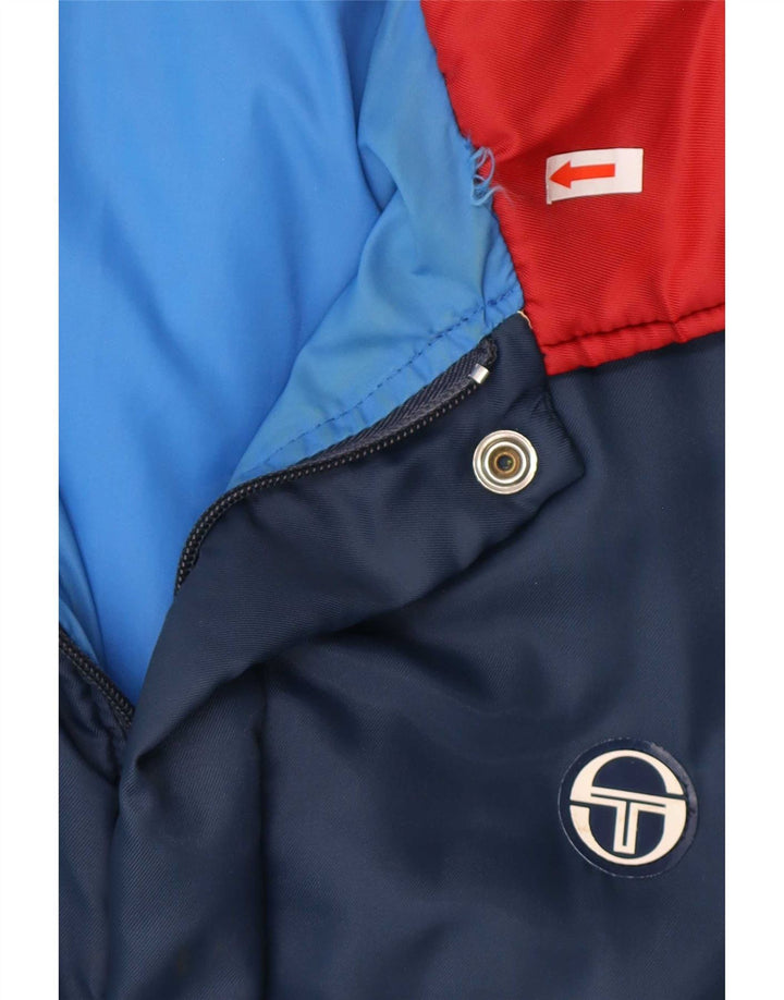 Giacca imbottita con cappuccio da uomo Sergio Tacchini IT 52 XL Blu Navy Colourblock