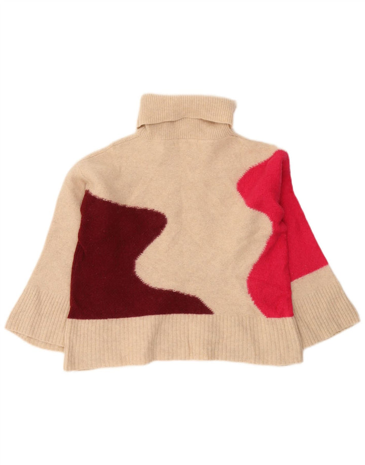 Maglione maglione collo alto da donna White Stuff UK 8 Small Beige Colourblock