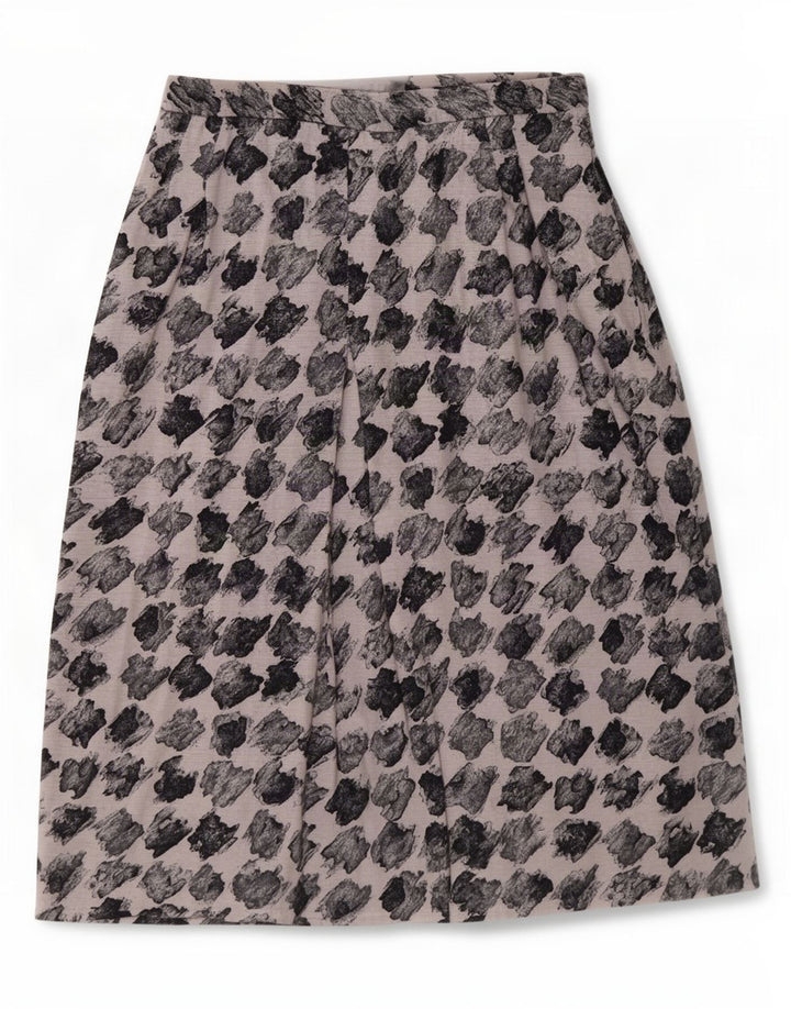 Gonna a trapezio vintage da donna con motivo astratto IT 44 medio W28 grigio