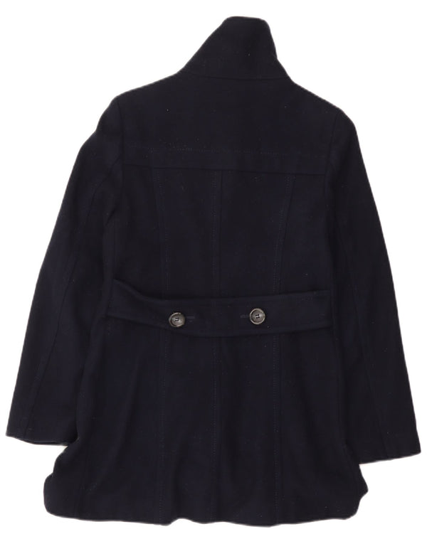 Cappotto Doppiopetto Benetton Bambina 9-10 Anni Blu Navy