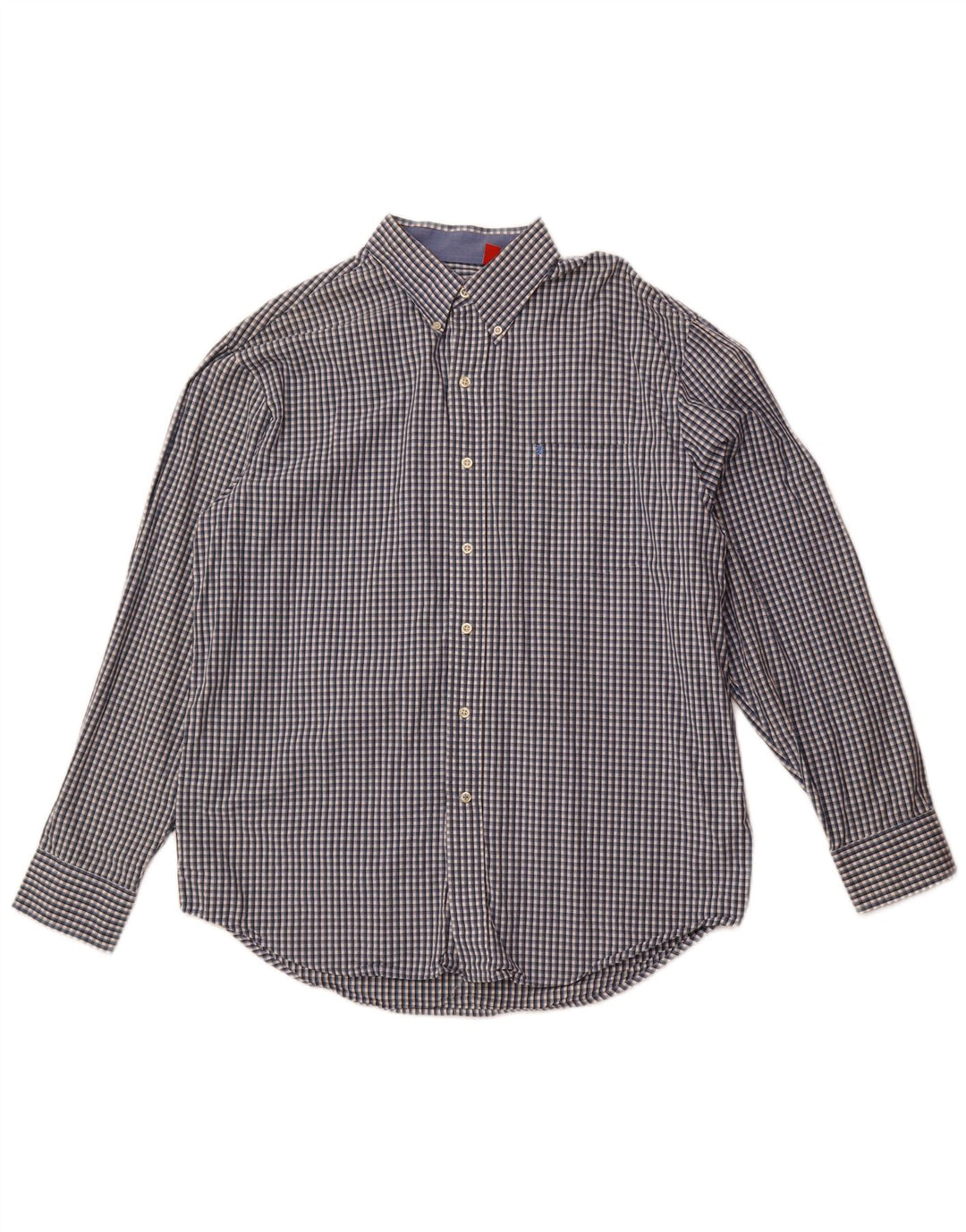 Camicia da uomo Izod in cotone a quadri grandi blu