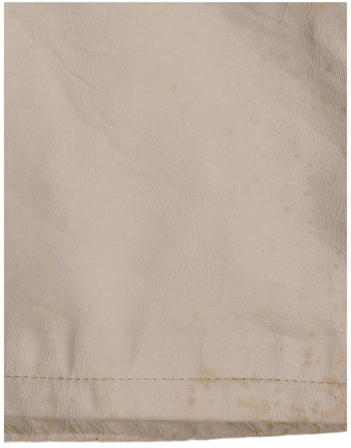 CONBIPEL Giacca in Pelle Donna con Cappuccio IT 42 Media Pelle Bianca