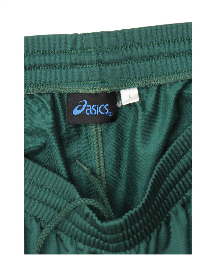 Pantaloni da tuta ASICS da uomo, grandi, in poliestere verde