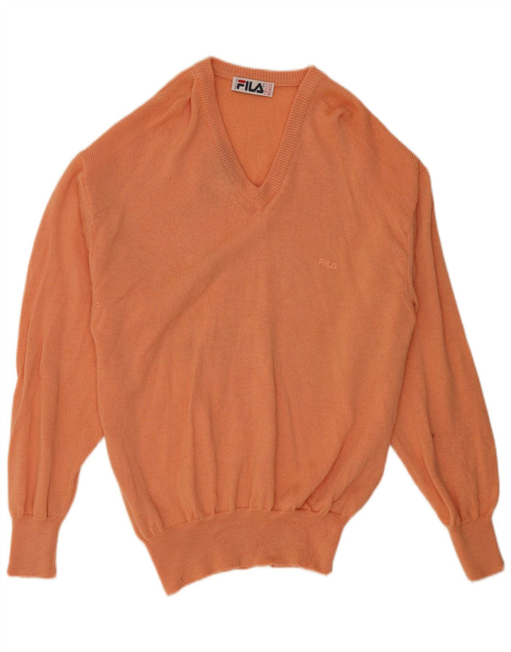 Maglione Fila Uomo con scollo a V IT 52 Large Arancione