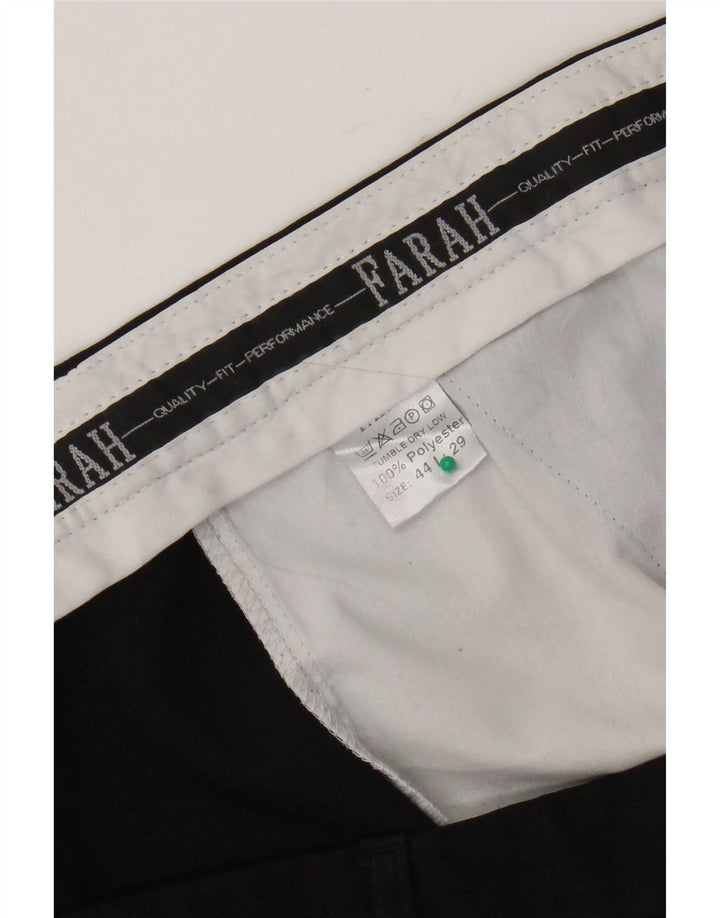 Pantaloni chino dritti da uomo Farah W44 L29 poliestere nero
