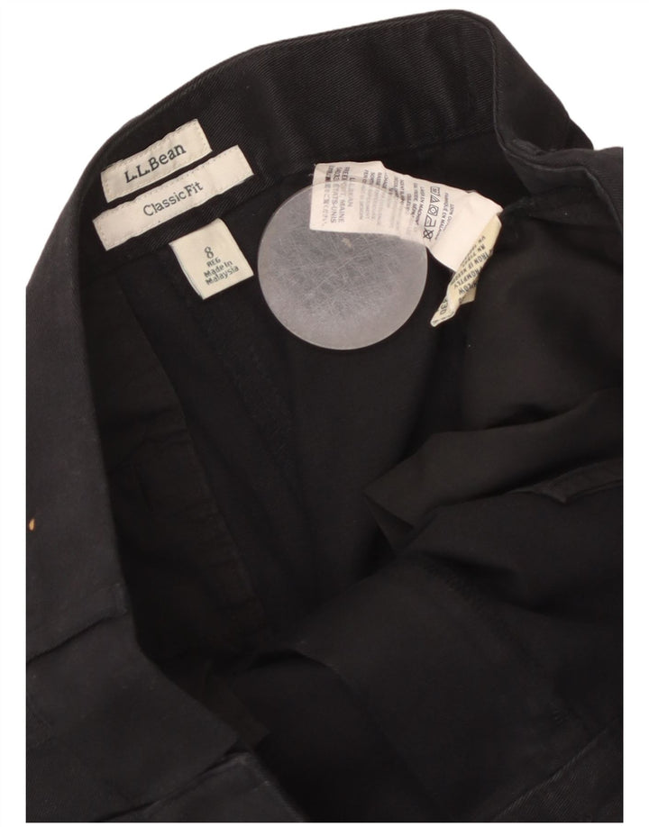 Pantaloni chino dritti da donna L.L.Bean US 8 Medium W30 L27 Cotone nero