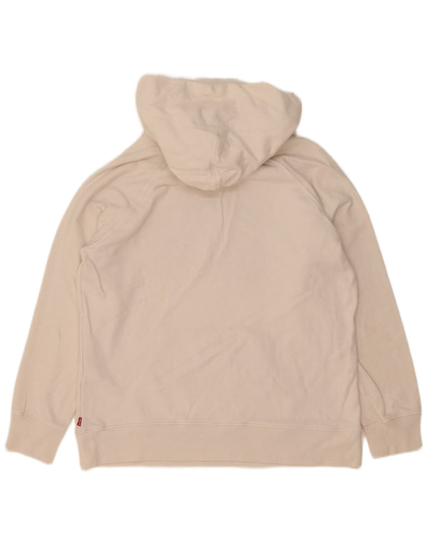 Maglione con cappuccio grafico da uomo Levi's piccolo in cotone bianco
