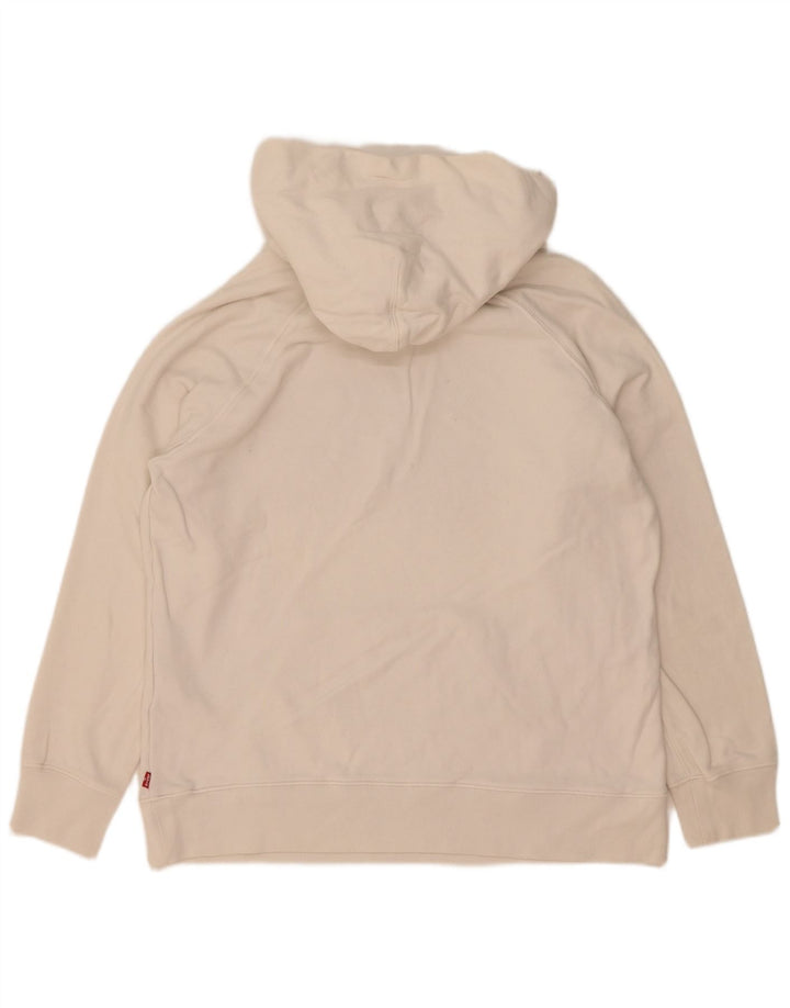 Maglione con cappuccio grafico da uomo Levi's piccolo in cotone bianco