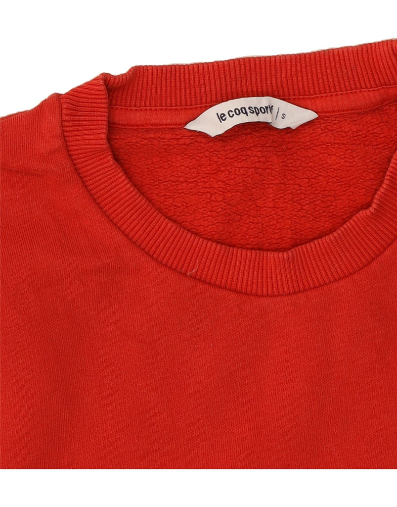 LE COQ SPORTIF Mens Sweatshirt Jumper Small Red Colourblock Cotton Vintage Le Coq Sportif and Second-Hand Le Coq Sportif from Messina Hembry 