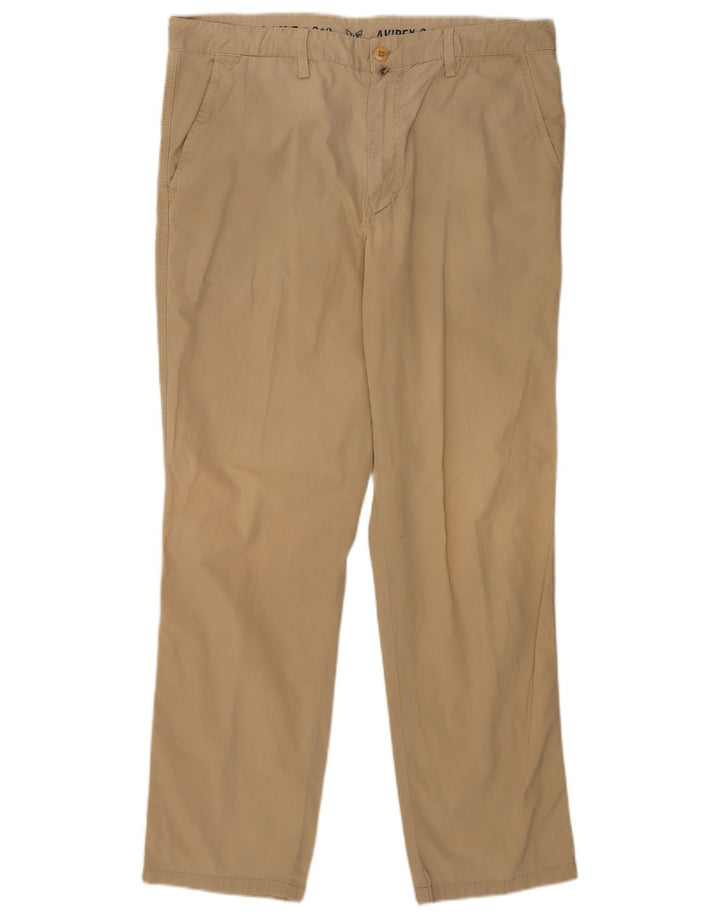Pantaloni chino regolari da uomo Avirex W38 L32 cotone kaki