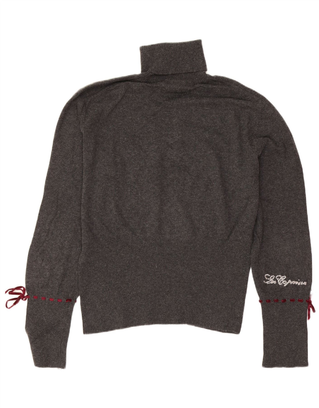 Maglione da donna con collo alto con grafica Les Copains IT 46 Grande grigio floreale