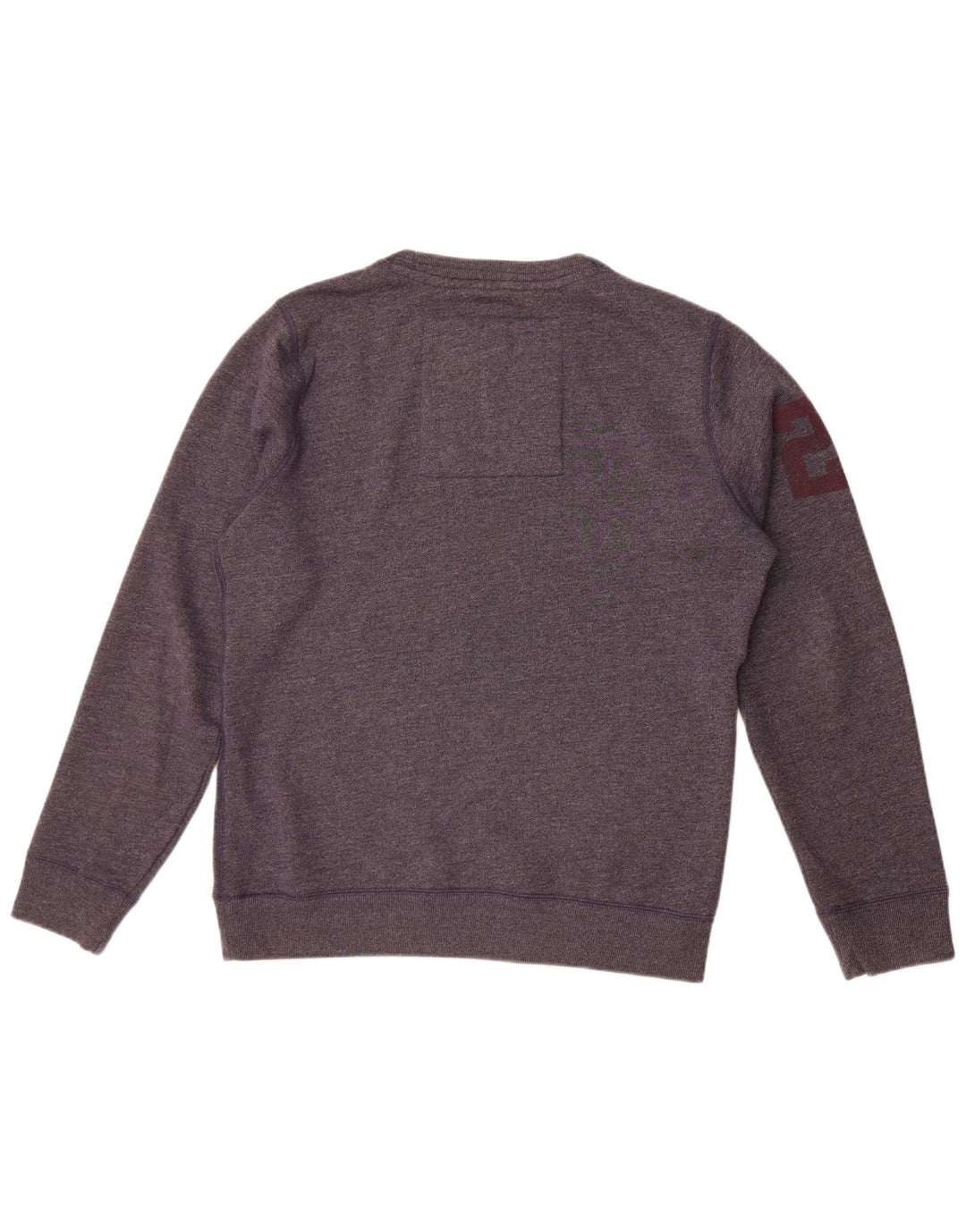 Felpa grafica da uomo Superdry Maglione grande cotone screziato blu navy