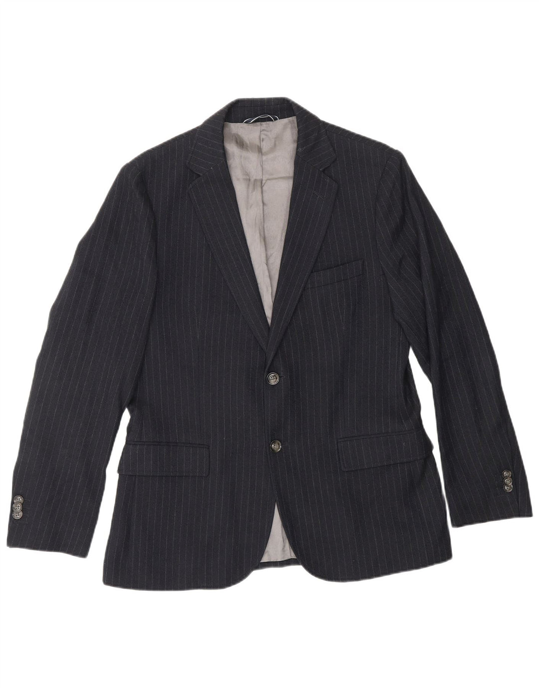 GANT Giacca blazer da uomo su misura IT 46 Small Blu Navy a righe