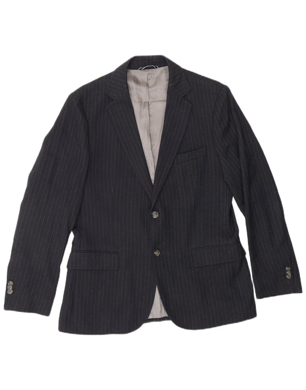GANT Giacca blazer da uomo su misura IT 46 Small Blu Navy a righe