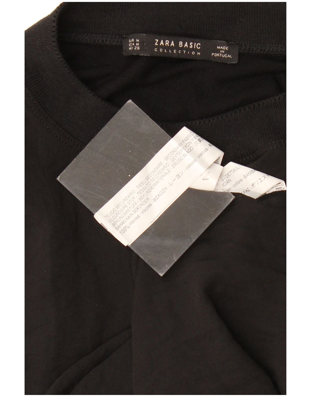 Top Tunica Asimmetrica Senza Maniche da Donna ZARA UK 12 Medium Nero Colorblock