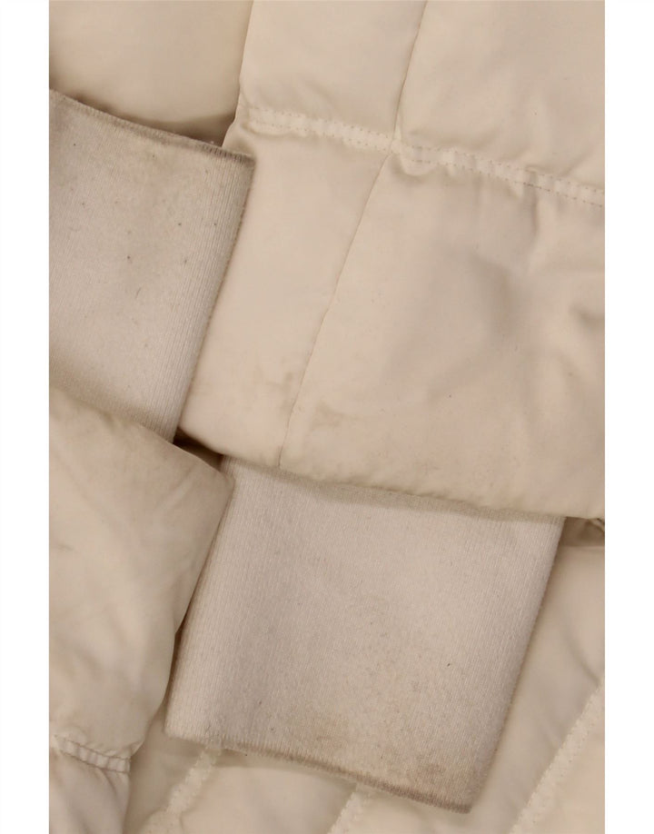 CALVIN KLEIN JEANS Giacca imbottita oversize da donna UK 10 piccola bianco sporco