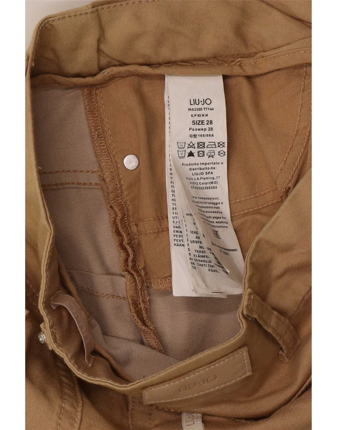 Pantaloni da Abito Donna Liu Jo W28 L26 Cotone Marrone