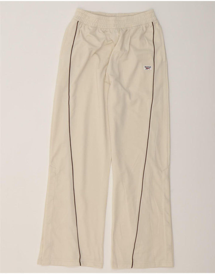 Pantaloni da tuta da donna REEBOK UK 10 Small Beige Poliestere