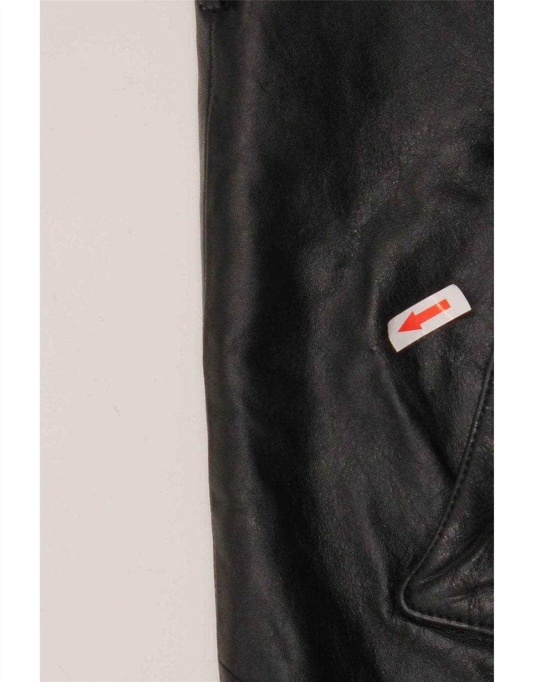 Giacca in pelle vintage da uomo UK 36 Small Black Colourblock