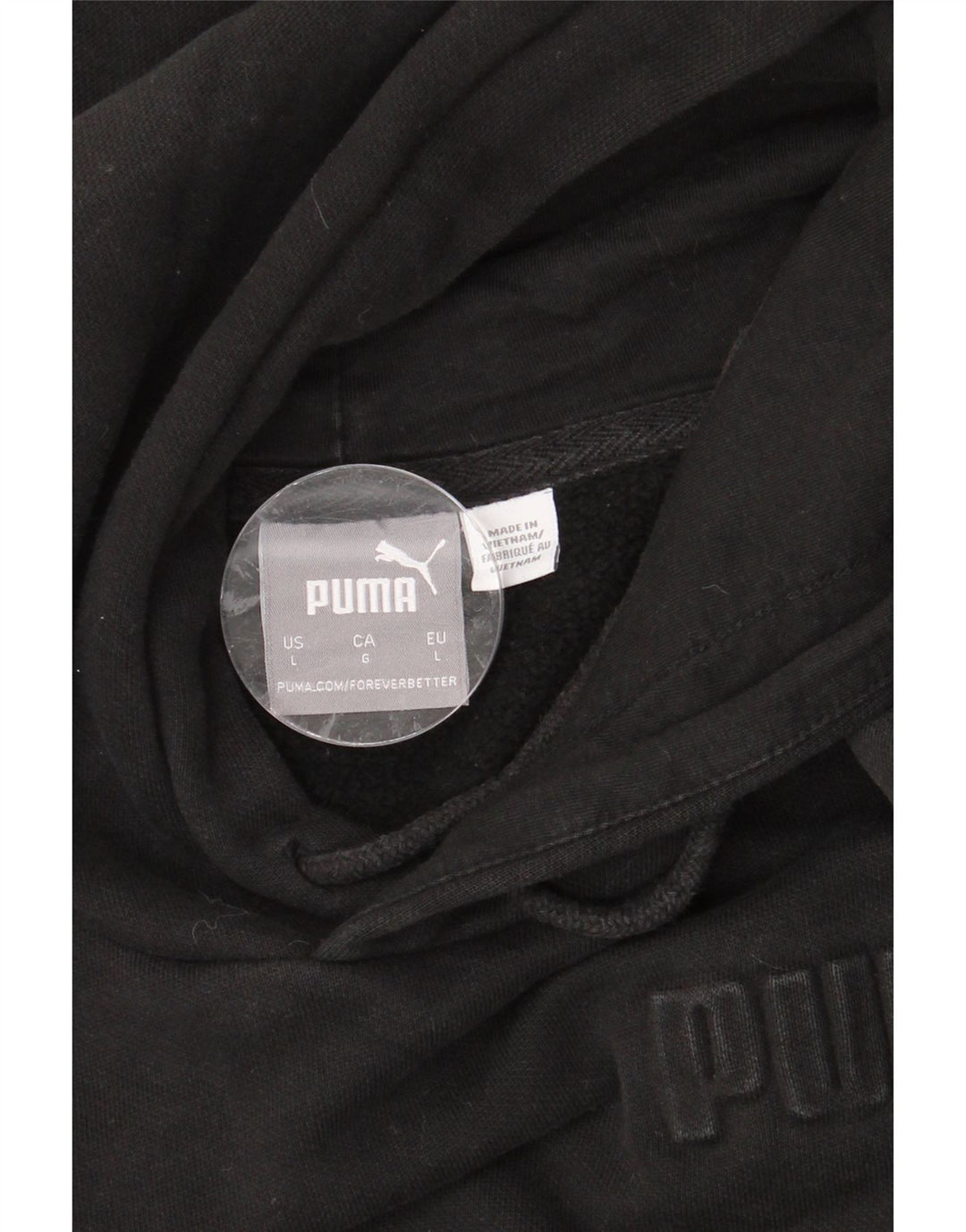 Felpa con cappuccio oversize da donna PUMA UK 16 grande nera