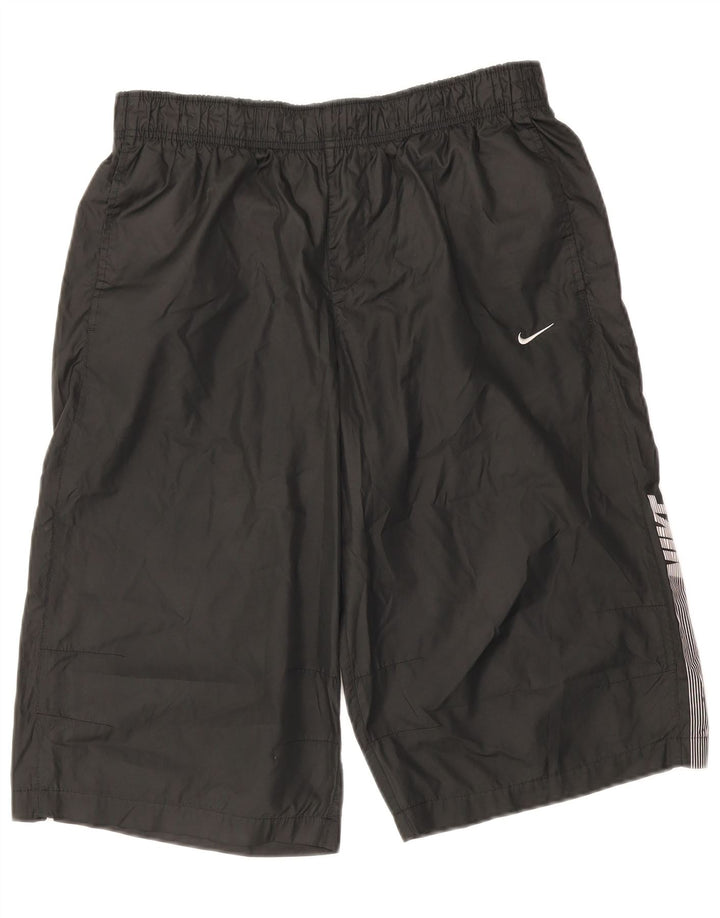 Pantaloncini sportivi Nike da uomo con grafica, grandi, in poliestere color block nero