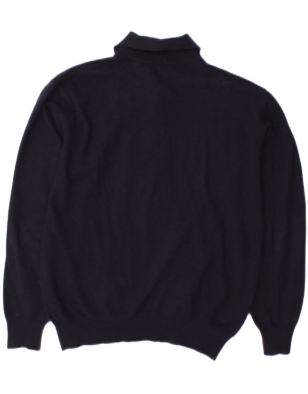 Maglione Trussardi Jeans Uomo Collo Alto in Lana Blu Navy Medio