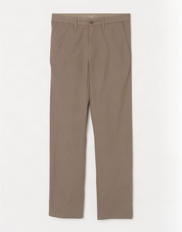 Pantaloni chino dritti da uomo Carhartt W30 L32 in cotone grigio