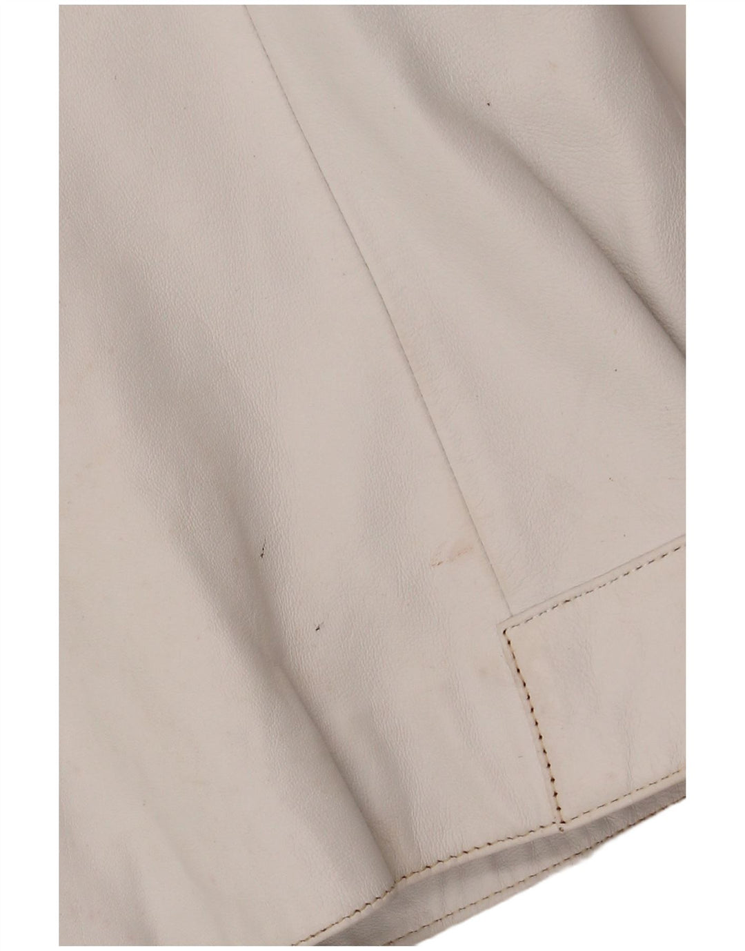 Giacca da motociclista in pelle da donna Arlen Ness UK 18 XL in pelle bianca