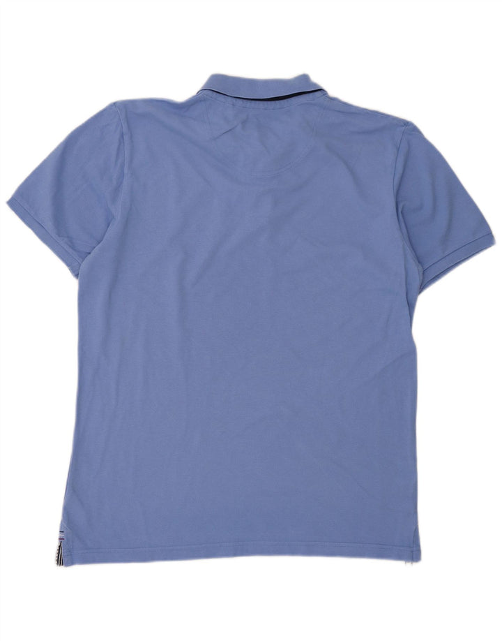 JOULES Mens Classic Fit Polo Shirt Medium Blue Cotton
