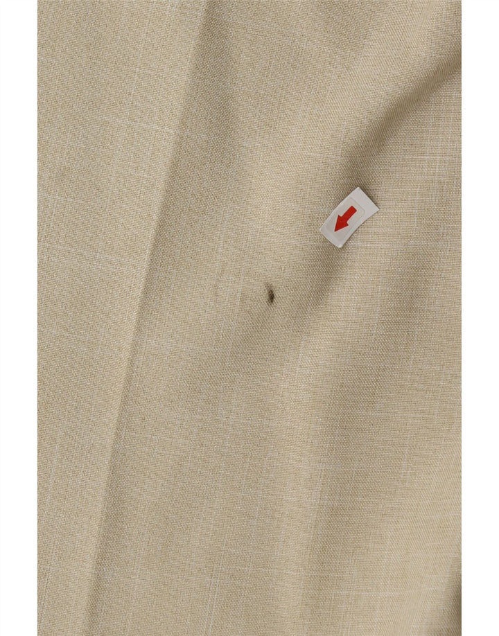 Pantaloni da abito dritti Regular Fit Marks & Spencer da uomo W38 L31 a quadri beige