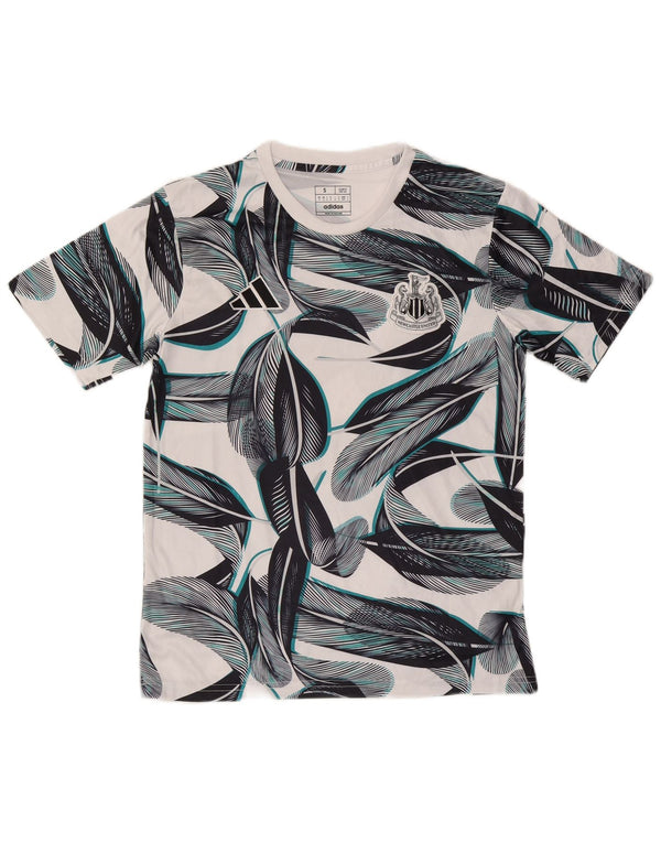 T-shirt grafica Adidas da uomo Newcastle United slim fit piccola bianca