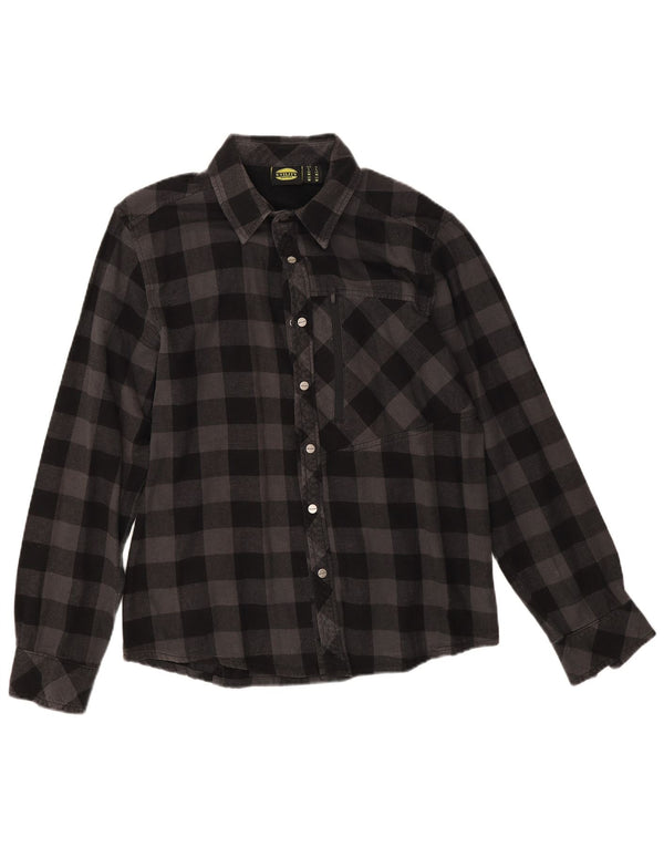 Camicia in flanella da donna Diadora UK 18 XL Cotone a quadretti grigio
