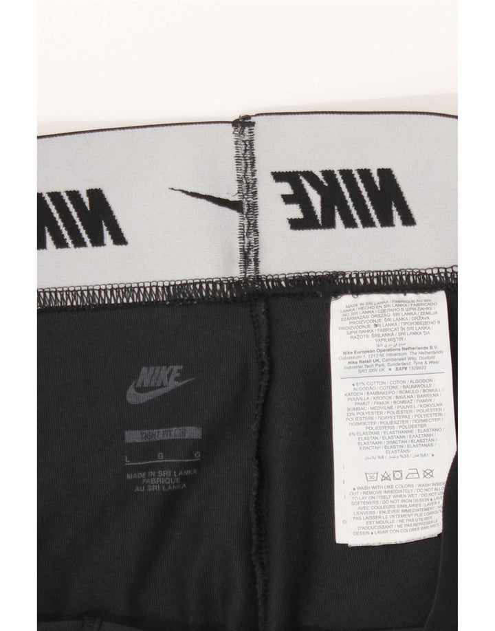 Leggings grafici da donna Nike UK 16 grande cotone nero