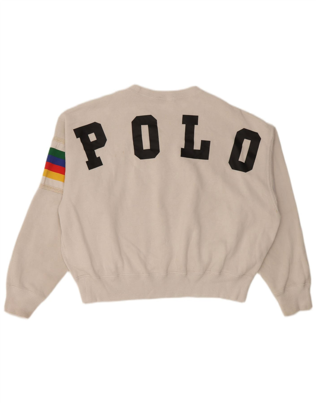 Polo Ralph Lauren Felpa grafica da donna Maglione UK 14 Grigio medio