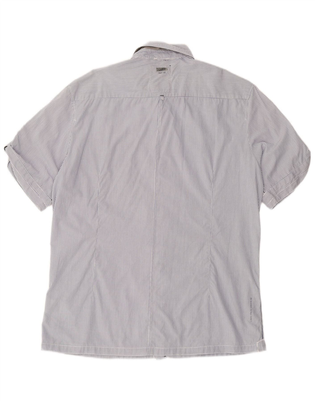 Camicia a maniche corte da uomo G-STAR 2XL cotone gessato blu navy