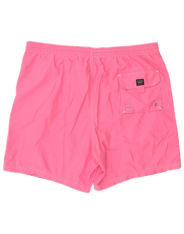 Paul & Shark Pantaloncini da bagno da yachting da uomo di grandi dimensioni in poliestere rosa