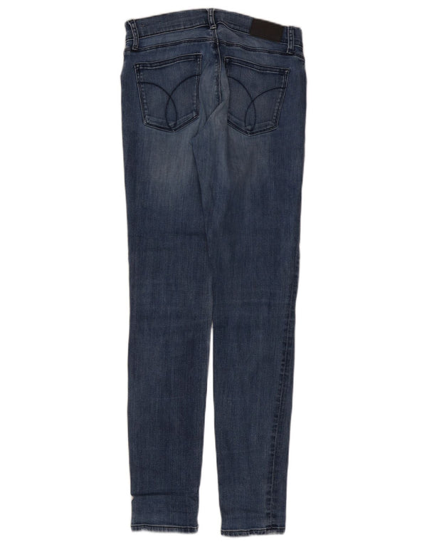 Jeans skinny da donna a vita media Calvin Klein W26 L30 Blu