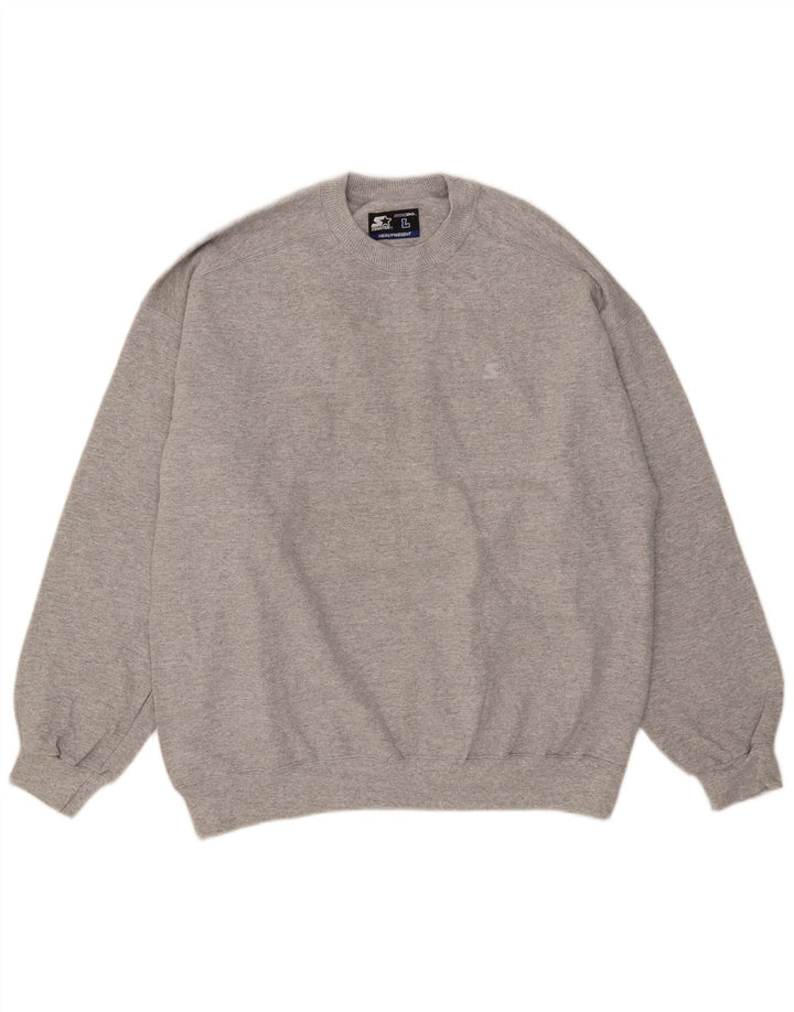 Maglione maglione girocollo da uomo Starter grande grigio screziato